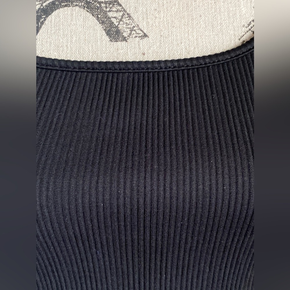 Wild Fable Black Ribbed Crop basic Tank Top - Picture 3 of 10